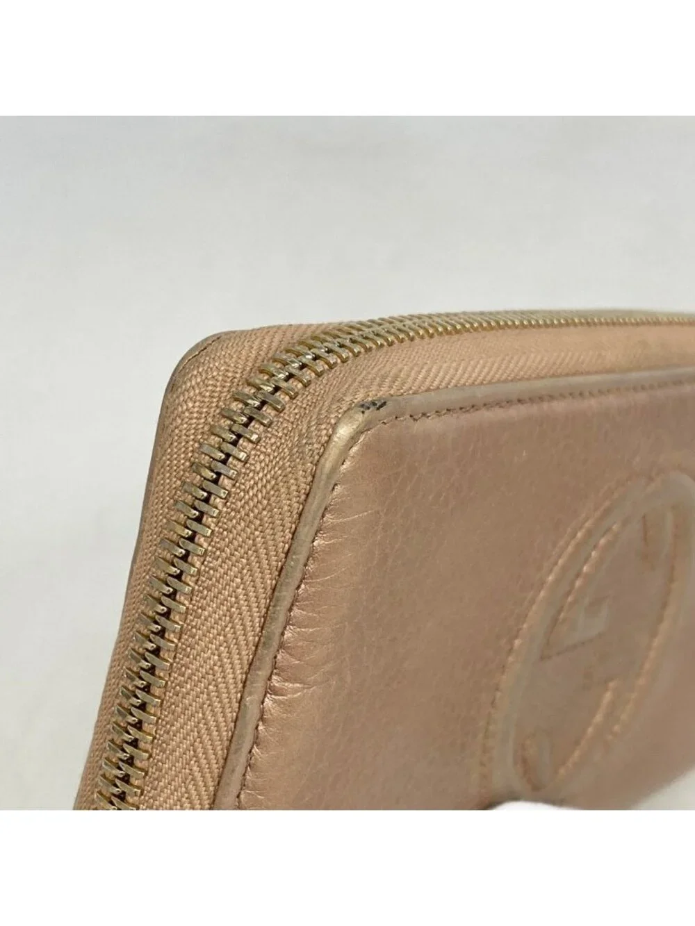 ★SOLD★ ★SOLD★ Gucci Wallet Soho Leather Pink Beige Champagne Gold - Picture 5 of 8